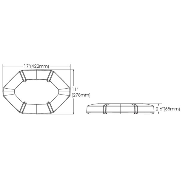 Minilysbro LED, 40 LED, 12v, fastmontering. 