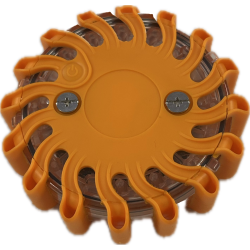 Flare kuffert med 6 stk. genopladelige advarselslamper Orange