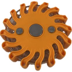 Flare kuffert med 6 stk. genopladelige advarselslamper Orange