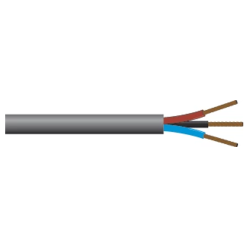3X1 Kabel 3x1kv rund/sort  100m