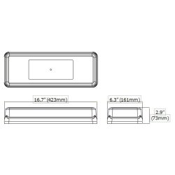 Minilysbro, bl led/klart glas, fastmont., 12/24V