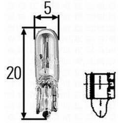 Glassokkel pre 24V 1,2W W5W W2X4,6D Heavy Duty