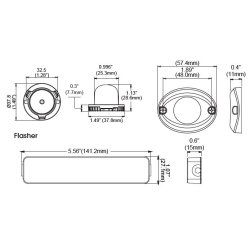 HAL09 kit (2 stk), bl/bl, 12/24v