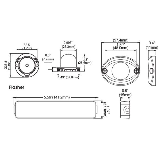 HAL09 kit (2 stk), bl/bl, 12/24v