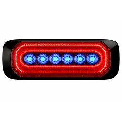 HB6 R�d LED positionslygte med bl�t advarselsblink. R65/R7