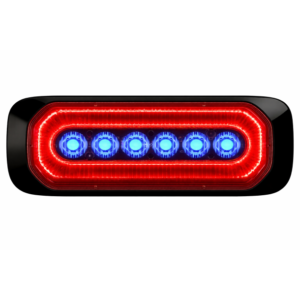 HB6 R�d LED positionslygte med bl�t advarselsblink. R65/R7