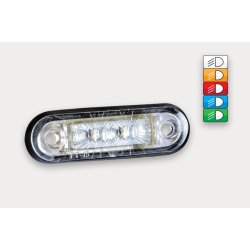 Lille rd markeringslygte, LED, 12/24v, 5 meter ledning