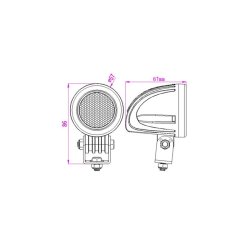LED Arbejdslampe FLOOD , 10W 12/24V
