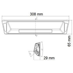 Starlight Scenelight, 1350 lumen, LED, 12/24v, ADR 1,0m cable, Sort 