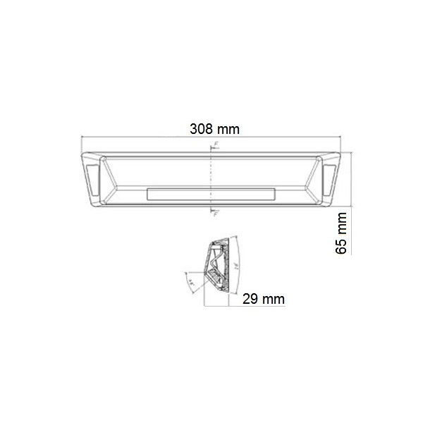 Starlight Scenelight, 1350 lumen, LED, 12/24v, ADR 1,0m cable, Sort 
