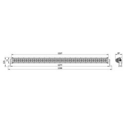 Buet LED arbejdslysbar 21120 lumen, 10-30V, Flood/spot