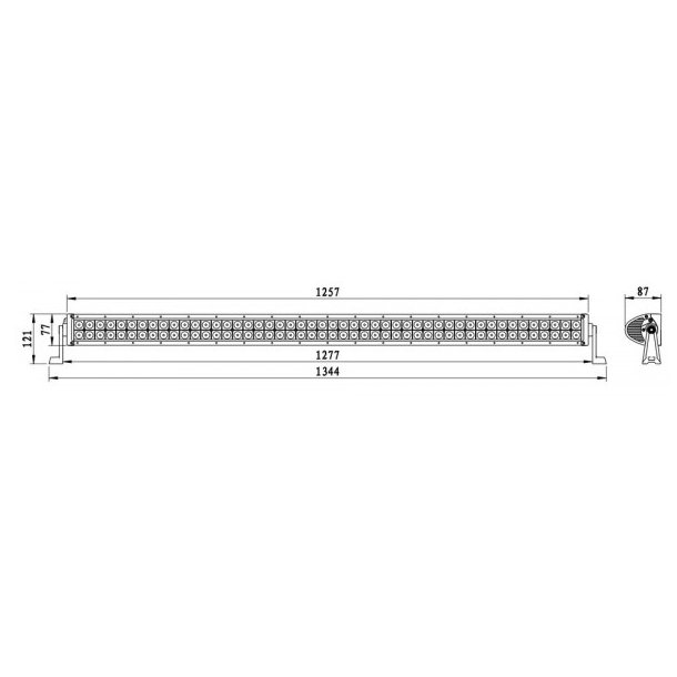 Buet LED arbejdslysbar 21120 lumen, 10-30V, Flood/spot