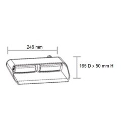 DashLED, dobbelt, gul, 12/24v