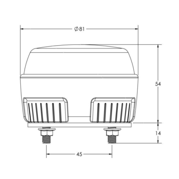 LP Xenon 2W, rd, 10-100Vdc