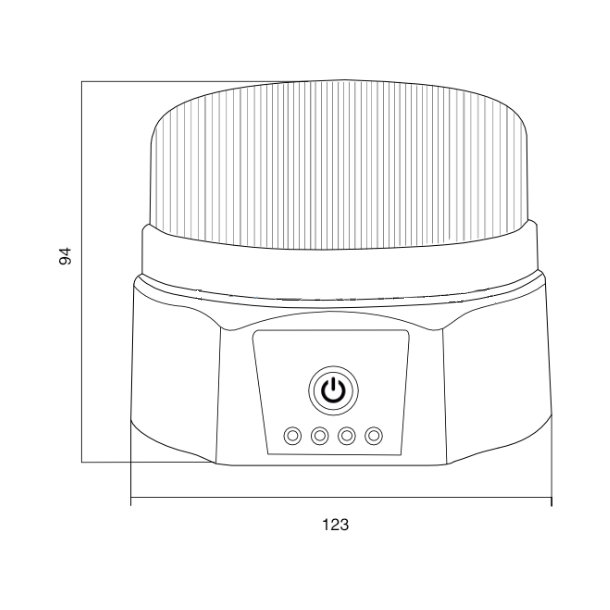 Magnetmonteret LED blink med batteri og USB ladestik. gult lys / klart glas, R65