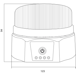 Grnt Hjertelber blink. Magnetmonteret LED blink med batteri, USB ladestik og Fj.bet. 