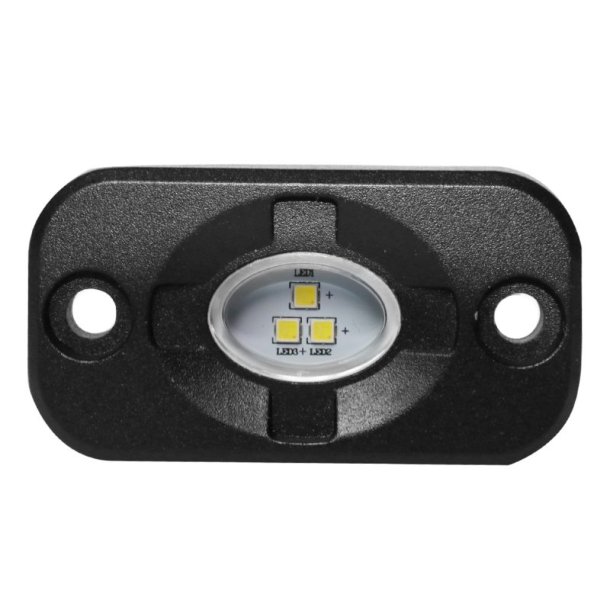 Mini LED Scenelight/arbejdslampe, 9 W, 810 lm, 10-30 V, inkl. 2 monteringsplader.