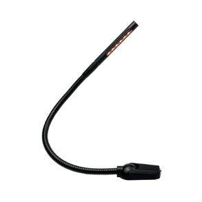 Lselampe, svanehals LED, Hvid/rd, 20-28v