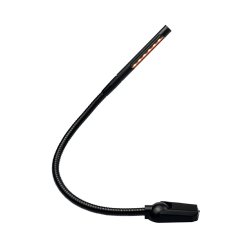 Lselampe, svanehals LED, Hvid/rd, 10-14v