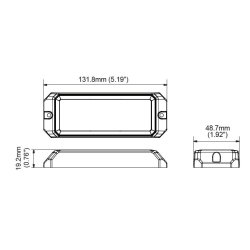 Planmonteret supplerende LED blink, Bl, R65 , 12/24v, natsnkning 