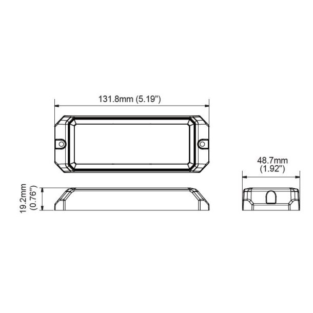 Planmonteret supplerende LED blink, Bl, R65 , 12/24v, natsnkning 