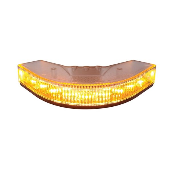 OV9 (st af 2), L-beslag, Gul LED klar glas, R65, 12/24V,  kan natsnkes