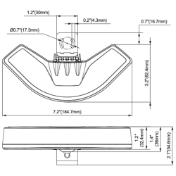 OV9 (st af 2), L-beslag, Bl LED Bl glas, R65, 12/24V, kan natsnkes