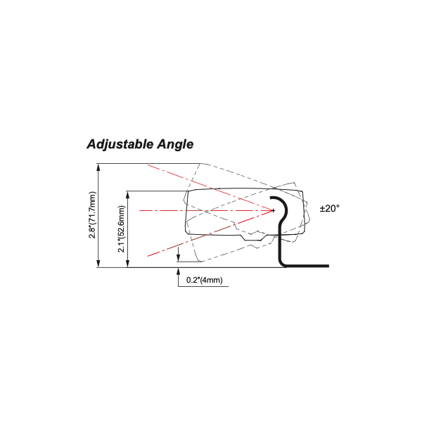 OV9 (st af 2), L-beslag, Bl LED Bl glas, R65, 12/24V, kan natsnkes
