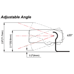OV9 (st af 2), L-beslag, Gul LED klar glas, R65, 12/24V,  kan natsnkes