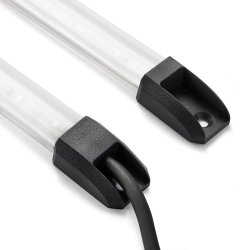 Gecko Interi�rlampe i silicone 540 mm, R�d/Hvid, 12/24V