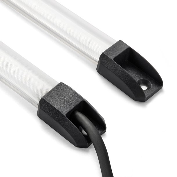 Gecko Interi�rlampe i silicone 540 mm, R�d/Hvid, 12/24V