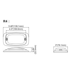 Responder R4 LED Advarlselsblink, Bl, 12-24v, R65,