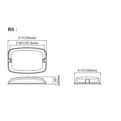 Responder R6 LED Advarselsblink, Bl, 12-24v, R65 (XB2)