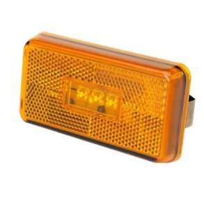LED sidemarkeringslygte gul med refleks 24V 