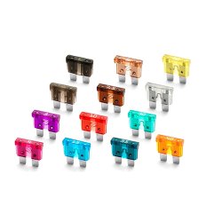 FK2 fladsikring med LED BEIGE 12V 5 A (10 stk.)