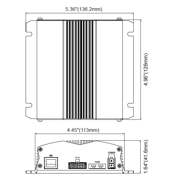 SDA100W Sireneforstrker m/mikrofon