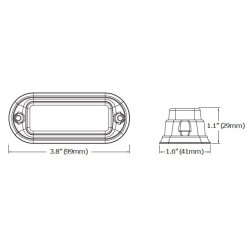 Planmonteret supplerende blink, gul, ECE R65