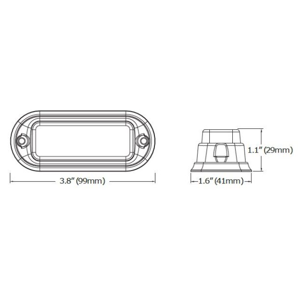 Planmonteret supplerende blink, gul, ECE R65