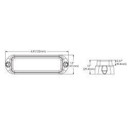 Planmonteret supplerende blink, gul, ECE R65, M36