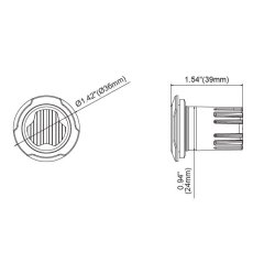 UR03 LED Flasher, Gul, R65, Class 1, 12-24V, klart glas