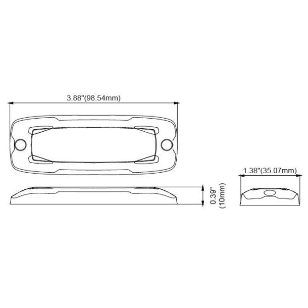 XT6, Kraftig gul LED med sort base, 12/24V, R65