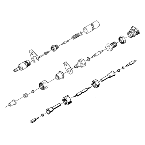 Mekaniske adapterdele, gearhuse m.m.